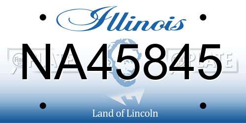 NA45845 Illinois License Plate