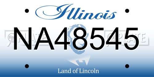 NA48545 Illinois License Plate