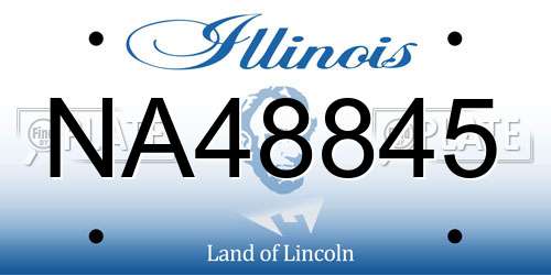 NA48845 Illinois License Plate