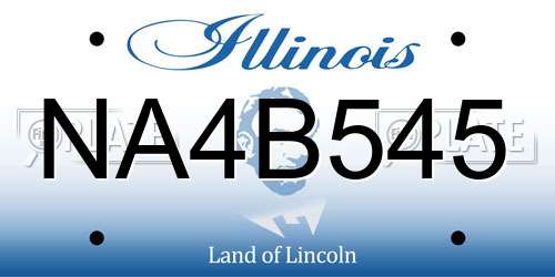 NA4B545 Illinois License Plate