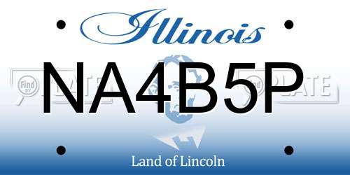 NA4B5P Illinois License Plate