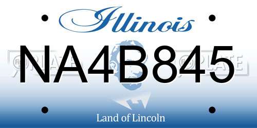 NA4B845 Illinois License Plate
