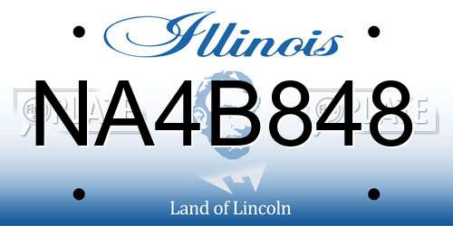 NA4B848 Illinois License Plate