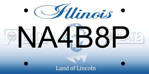 NA4B8P Illinois License Plate