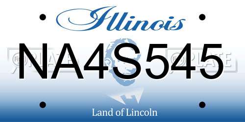 NA4S545 Illinois License Plate