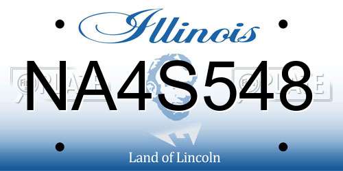 NA4S548 Illinois License Plate