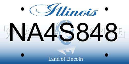 NA4S848 Illinois License Plate