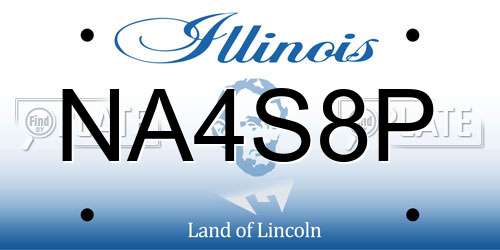 NA4S8P Illinois License Plate