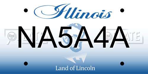 NA5A4A Illinois License Plate