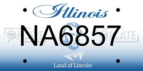 NA6857 Illinois License Plate
