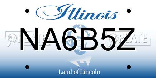 NA6B5Z Illinois License Plate