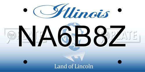 NA6B8Z Illinois License Plate