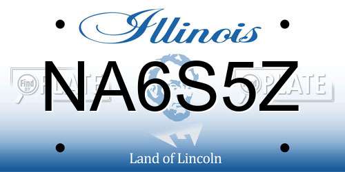 NA6S5Z Illinois License Plate