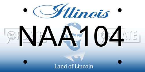 NAA104 Illinois License Plate