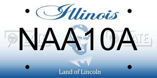 NAA10A Illinois License Plate