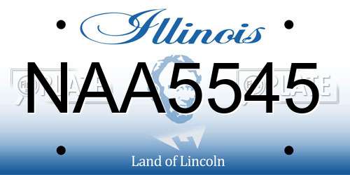 NAA5545 Illinois License Plate