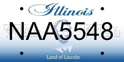 NAA5548 Illinois License Plate