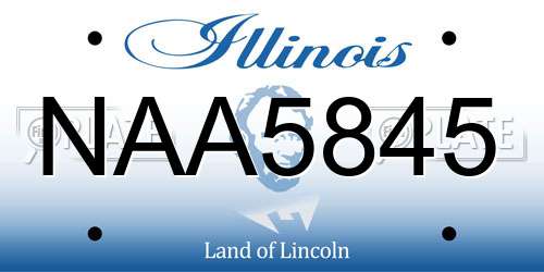 NAA5845 Illinois License Plate