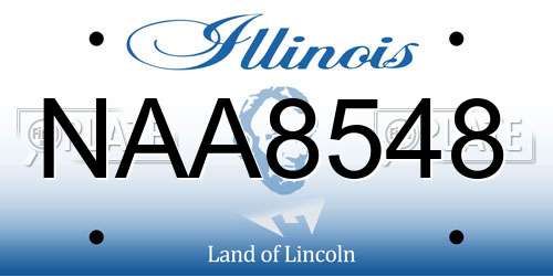 NAA8548 Illinois License Plate