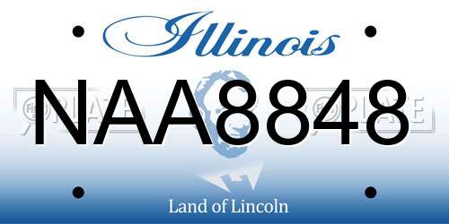 NAA8848 Illinois License Plate