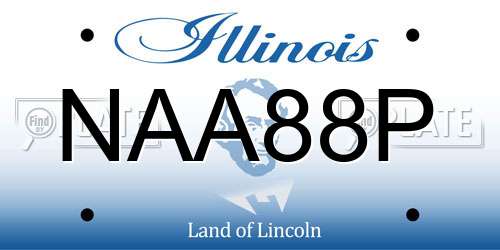 NAA88P Illinois License Plate
