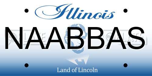 NAABBAS Illinois License Plate