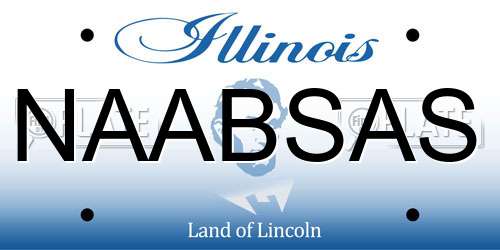 NAABSAS Illinois License Plate