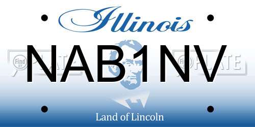 NAB1NV Illinois License Plate