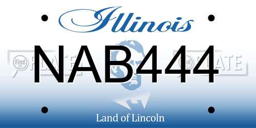 NAB444 Illinois License Plate