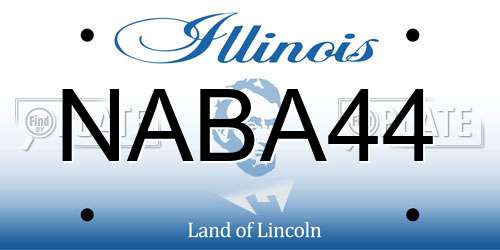 NABA44 Illinois License Plate