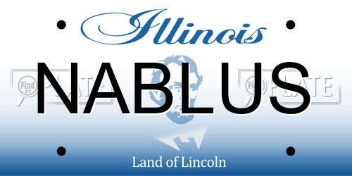 NABLUS Illinois License Plate