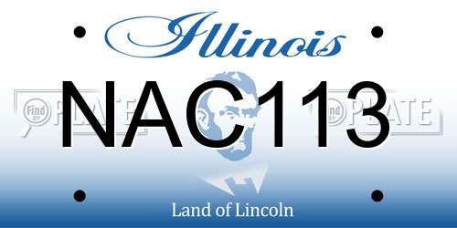 NAC113 Illinois License Plate