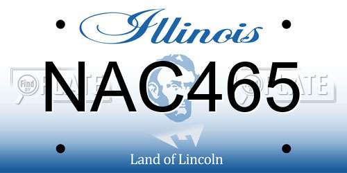 NAC465 Illinois License Plate