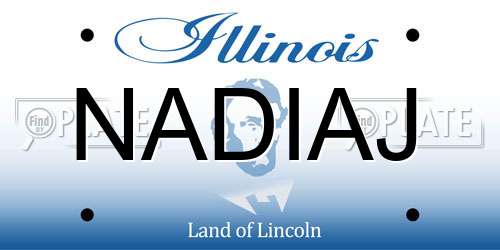 NADIAJ Illinois License Plate