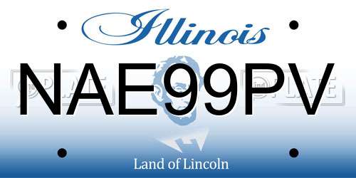 NAE99PV Illinois License Plate