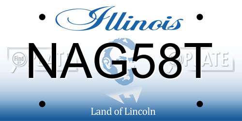 NAG58T Illinois License Plate