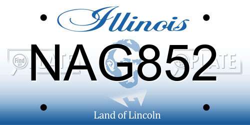 NAG852 Illinois License Plate