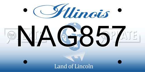 NAG857 Illinois License Plate