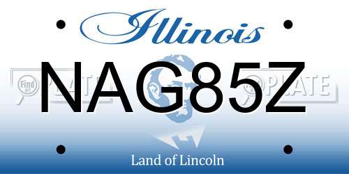 NAG85Z Illinois License Plate