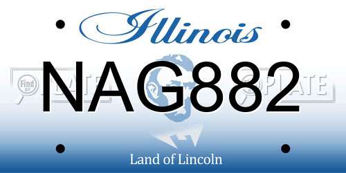 NAG882 Illinois License Plate