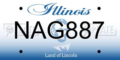 NAG887 Illinois License Plate