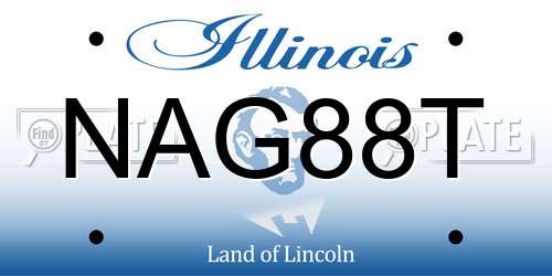 NAG88T Illinois License Plate