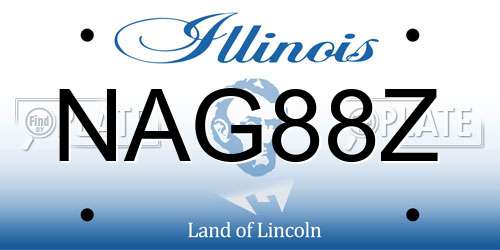 NAG88Z Illinois License Plate
