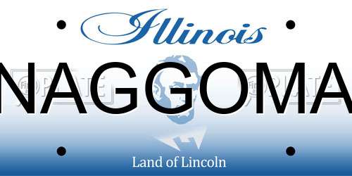 NAGGOMA Illinois License Plate