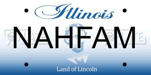 NAHFAM Illinois License Plate