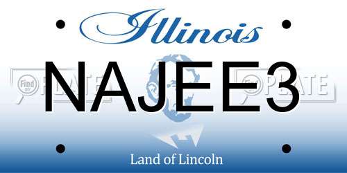 NAJEE3 Illinois License Plate