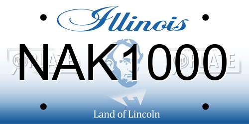 NAK1000 Illinois License Plate