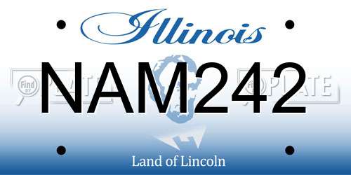 NAM242 Illinois License Plate