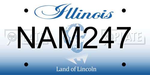 NAM247 Illinois License Plate