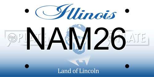 NAM26 Illinois License Plate